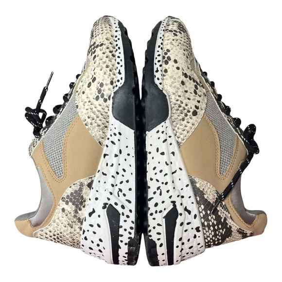 Steve‎ Madden Bena Snake Print Collage Wedge Leather Sneakers Women Size 8.5 - Picture 10 of 13